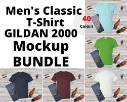 Download Men S Classic T Shirt Gildan 2000 Mockup Bundle White Wood Background Men Design Template Gildan Print On Demand Mockup Bundle Payhip