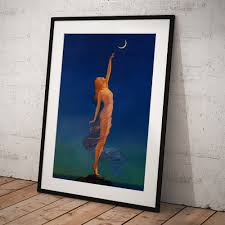 Reaching for the Crescent Moon Maxfield Parrish 34 Art Print by Maxfield  Parris - Pixels
