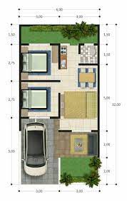 Desain denah rumah 3 kamar ukuran 6x12 tidak rumit. 7 Denah Desain Rumah Sederhana 6x12 Pas Untuk Keluarga Kecil