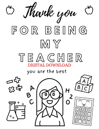 Try changing the text and creating your own math problems. Thank You For Being My Teacher Coloring Page Female Version Etsy
