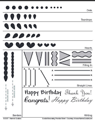 24pages(12pcs) + 1pc pp plate/lot in opp bag. Practice Sheet From Karens Cookies A Few Companies Use Royal Icing Templates Royal Icing Practice Sheet