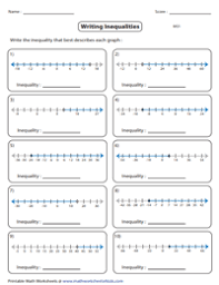 Take it from our collections!. Inequalities Worksheets