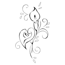 Calla Lily Tattoo Stencil Calla Lily Tattoos Lily Tattoo Lilies Drawing