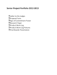 Cover letters are your first impression, so make it a good one. Senior Project Portfolio Wikispaces Checklist