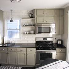Gray Painted Cabinets Greige Kitchen Taupe Kitchen Cabinets Kitchen Remodel Small