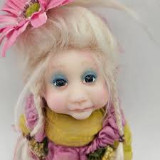 RARE 1996 Gail Lackey Elfin Children Signed & Numbered Fairy Doll Pink