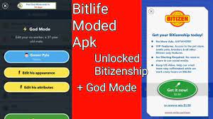 (now you can use time machine without paying) 5. Bitlife Moded Apk Unlocked Bitizenship And God Mode Youtube