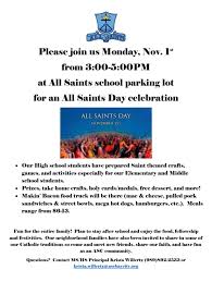 All saints' day is a celebration to honor the saints that have graced our world, and as a day to honor loved ones who have passed away. All Saints Central Middle And High School Home Facebook