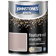 How much did it take to find a good one? Johnstone S Feature Wall Metallic Paint 1 25l Rose Gold B M