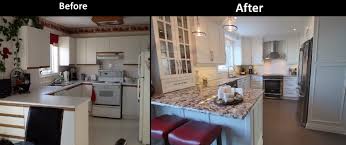 The homeowner ripped out the plastic shower and tub, and moved a new sink and toilet into its place. From Simple To Sleek A Renovation Before And After Mr Kitchens
