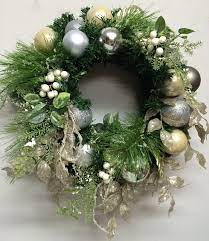 Maybe you would like to learn more about one of these? Wintry Wreath With Pastel Shades Of Mint Green Silver And Champagne Miss Haberdash C Christmas Wreaths Christmas Color Schemes Colorful Christmas Decorations