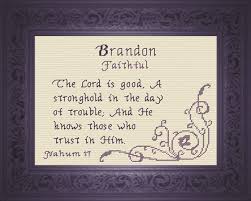 Brandon Name Blessings Personalized Cross Stitch Design From Joyful Expressions In 2020 Personalized Cross Cross Stitch Cross Stitch Designs