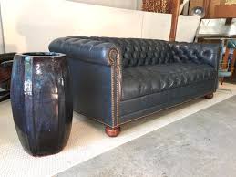 Light blue leather sofa are available in various materials such as wood, cane, bamboo and soft sets, to cater to unique aesthetic choices and provide ultimate not only are light blue leather sofa meant to be comfortable, but they also speak volumes about the owner's tastes and must be chosen with. Vintage Chesterfield Sofa In Slate Blue Leather At 1stdibs