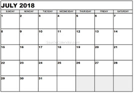 July 2018 Calendar With Holidays Excel Word Https Sourcecalendar Com July 2018 2018 Calendar Template Free Printable Calendar Templates Calendar Template