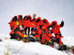 Chinese Surveyors Summit Everest