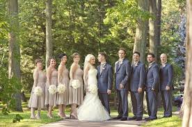 Taupe Tux And Navy Dresses Bridal Party Google Search Taupe Bridesmaid Taupe Wedding Taupe Bridesmaid Dresses