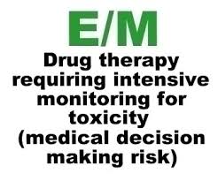 Drug Therapy Requiring Intensive Monitoring For Toxicity List For High Risk Medical Decision Makin Medical Decision Medical Billing And Coding Medical Coding