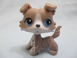 Littlest Pet Shop Grey Collie Blue Eyes 67 Rare Dog Puppy Lps Lps Dog Little Pets Littlest Pet Shop