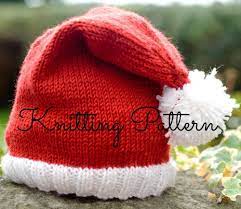 Pin By Zoie Cole On Knitting And Crochet Baby Santa Hat Santa Hat Pattern Baby Hat Knitting Pattern