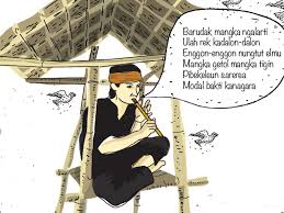 Bebas cetak poster dengan desain sendiri, harga seperti contoh poster di atas, memberikan informasi mengenai kewajiban kita menggunakan masker. Puisi Tradisional Sunda Senantiasa Lestari