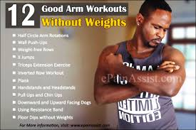 good arm workouts without weights