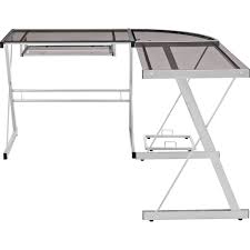 Some of the best computer desks are the glassed one as below. Walker Edison Modern L Shaped Tempered Glass Computer Desk Smoke Silver Bb51l29sm Best Buy