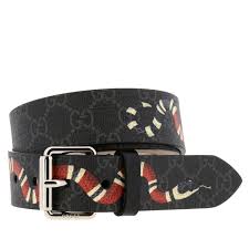 Fast delivery, full service customer support. Gucci Belt In Gg Supreme Leather With Snake Belt Gucci Men Black Belt Gucci 434520 K5o1n Giglio En