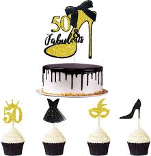 Maybe you would like to learn more about one of these? Buy 33pcs Black Gold Glitter 50 Fabulous Cake Topper Fifty And Fabulous Cake Topper Cupcake Toppers Kit For Women Happy 50th Birthday Wedding Celebration Anniversary Cake Decoration Online In Turkey B083bmpfmz