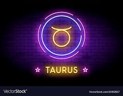 The Taurus Zodiac Symbol Horoscope Sign In Trendy Neon Style On A Wall The Taurus Astrology Sign With Light Effects Taurus Zodiac Symbol Zodiac Symbols Neon