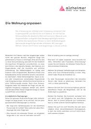 Zum einen muss geklärt sein, wie sich die veränderung auf die statik und brandsicherheit des hauses auswirkt. Die Wohnung Anpassen Mit Checkliste Alzheimer Schweiz