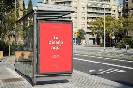 Bus Stop Mockup By M Up On Creativemarket Outdoor Signage Business Card Mock Up Design