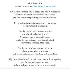 Titled the last waltz, this concert was filmed by martin scorsese and released as a. Nelle Engoron On Twitter And Here S The 1933 Poem By Khalil Gibran Pitythenation