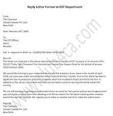 Looking at its importance, it should be straight to the point. Reply Letter Format To Gst Department In Word