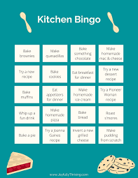 Easy Kitchen Bingo Free Printable Kitchen Bingo Game Breakfast Dessert Recipes Dessert Recipes Cookies Pretty Kitchen