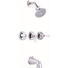 Juno black wall mount bathroom glass sink faucet. Premier Part 834cx 3001 Premier Sanibel 3 Handle 1 Spray Tub And Shower Faucet In Chrome Valve Included Tub Shower Faucet Sets Home Depot Pro