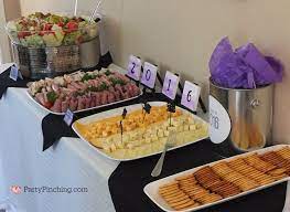 If you're catering for a large crowd, working with a catering budget or simply looking for easy finger food, we've sorted the best menu for a graduation . Image Result For College Graduation Party Food Ideas Graduation Party Foods Graduation Party Menu Grad Party Food