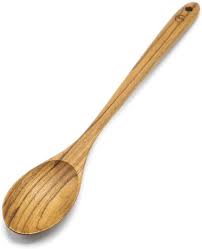 Amazon Com Faay 13 5 Teak Cooking Spoon Wooden Spoon Mixing Spoon Handcraft From Teak Healthy And High Moist Resistance For Non Stick Cookware Home Kitchen