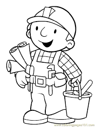 Foster the literacy skills in your child with these free, printable coloring pages that can be easily assembled into a book. Bob The Builder Coloring Page 40 Coloring Page For Kids Free Bob The Builder Printable Coloring Pages Online For Kids Coloringpages101 Com Coloring Pages For Kids