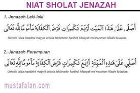 Niat Sholat Jenazah Dan Bacaan Takbir Ke 1 2 3 4 Mustafalan