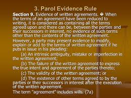 Parol evidence rule — n: Revised Rules On Evidence Rules Rules Of Court Ppt Download
