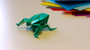 Step 2) fold the paper in half vertically. Bbc Taster Make Along Origami Jumping Frog