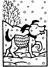 Our hidden picture printables are getting pretty popular lately, so here's a brand new set with the cutest animals in the world! Free Printable Winter Dibujo Para Imprimir Dog Winter Animals Coloring Page Dibujo Para Imprimir