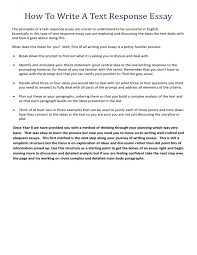 Maybe you would like to learn more about one of these? How To Write A Text Response Essay