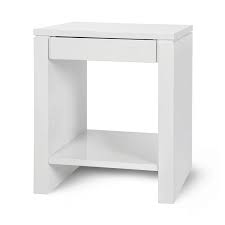 Odom 1 Drawer Side Table White White Side Tables Side Table Wood Furniture Side Tables