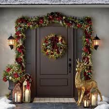 Roman Splendor Cordless Outdoor Greenery Collection Frontgate Gold Christmas Decorations Diy Christmas Lights Outdoor Christmas