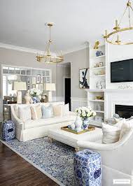 Summer Living Room Tour With Blue White Citrineliving In 2021 Blue Living Room Spring Living Room Decor Spring Living Room