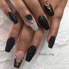 Attractive Acrylic Black Coffin Nails Designs 43 Beautiful Nail Art Designs For Coffin Nails Page 2 Of 4 Stayglam Elegant Nail Art Coffin Nails Designs Elegant Nails