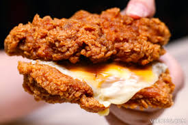 It has two pieces of fried chicken fillet instead of the typical bread, containing bacon, cheese, and sauce. Kfc Zinger Double Down In Malaysia All Meat No Bun