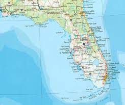 Karte florida © wikimedia / tubs. Landkarte Florida Ubersichtskarte Weltkarte Com Karten Und Stadtplane Der Welt