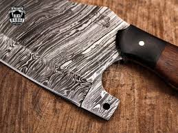 Bmk-714_Damascus Blade Cleaver Knife